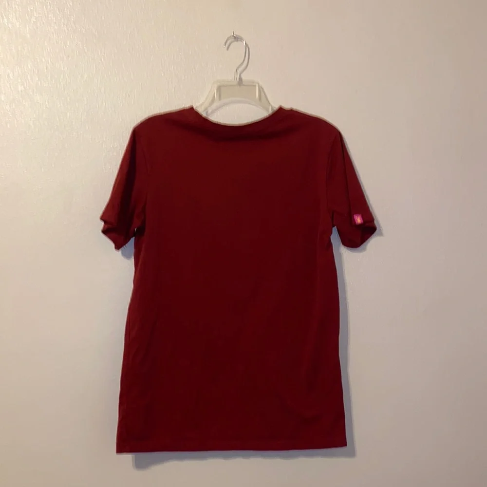 Dutch Bros Maroon T-Shirt “Get up early, stay up late, change the world” - Picture 3 of 5